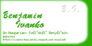 benjamin ivanko business card